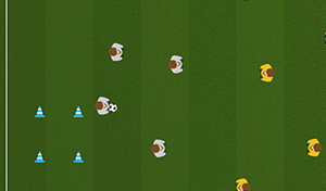 Square Cone Goals 1 - Tactical Boards Soccer