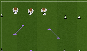 1 vs 1 Dribbling Gates 1 - Tactical Boards Soccer