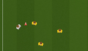 4 vs 4 Dribbling Line - Tactical Boards Soccer