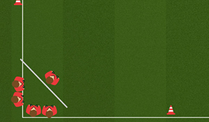 1 vs 1 Four Cone Goals - Tactical Boards Soccer