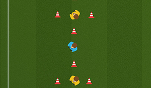 1 vs 1 Receiving Square - Tactical Boards Soccer