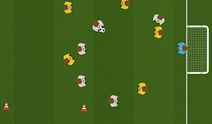 4 vs 4 On 4 Goals - Tactical Boards Soccer