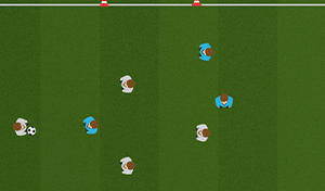 Three Cone Goal Game - Tactical Boards Soccer