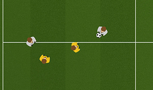 Cone Goals in the Middle - Tactical Boards Soccer