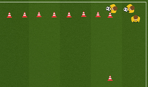 Cone Dribbling 8 - Tactical Boards Soccer