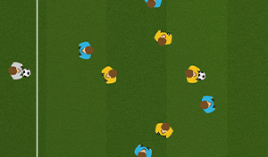4 vs 4 Plus 4 Multiple Balls - Tactical Boards Soccer