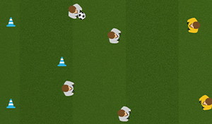Triangular Cone Goals - Tactical Boards Soccer