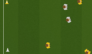 4 Cone Goal Game - Tactical Boards Soccer