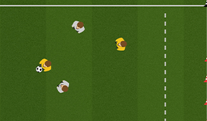 4 vs 4 Cone Knock Down - Tactical Soccer