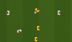 Passing 6 Goal Game 3 - Tactical Boards Soccer