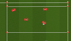 3 vs 3 End Zone - Tactical Boards Soccer